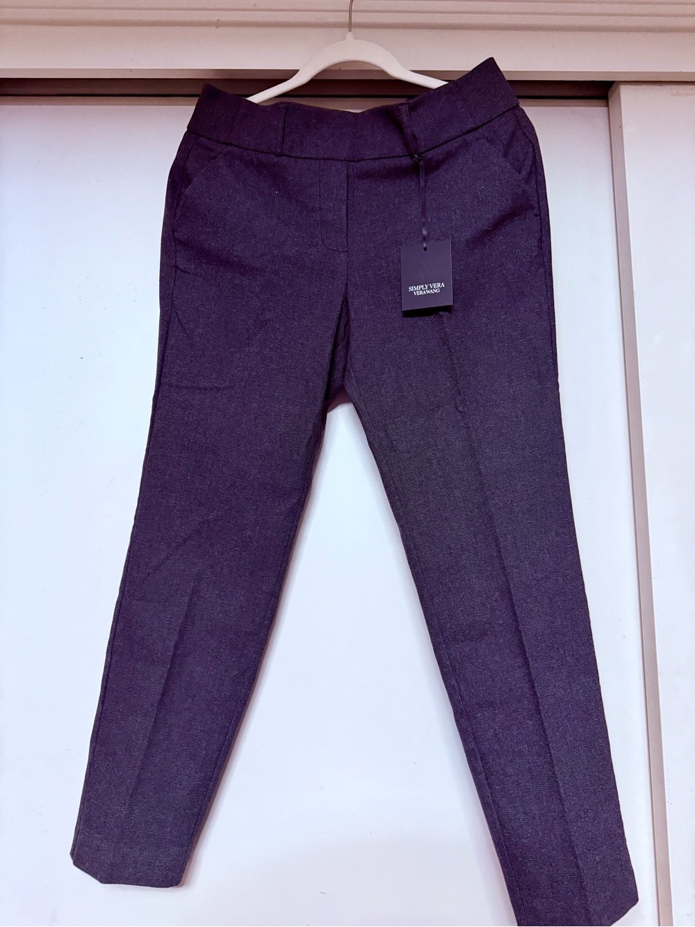 Simply Vera Vera Wang Dark Grey Skinny Ankle Pants - Medium